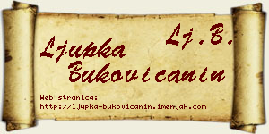 Ljupka Bukovičanin vizit kartica